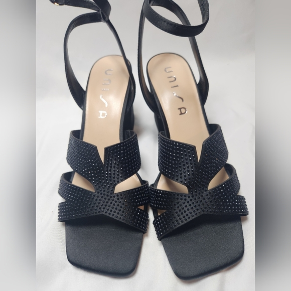 Unisa Black Studded Women's Sandals - Picture 1 of 3